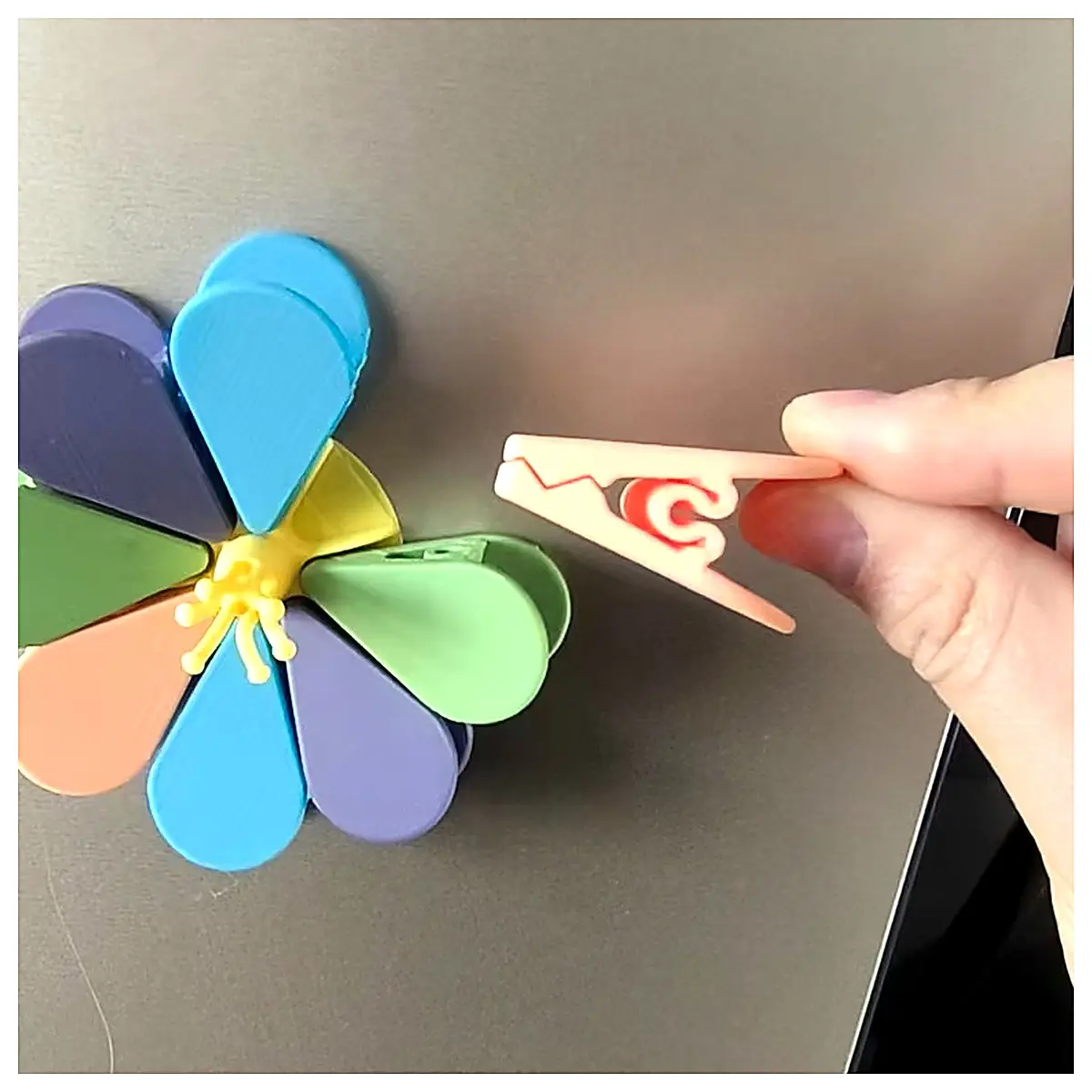 Multi Functional Flower Petal Snack Clips Fridge Magnets Dessert Decorating Clips Cookie Clamp Candy Clips Kitchen Gadgets Sweet Treat Accessories