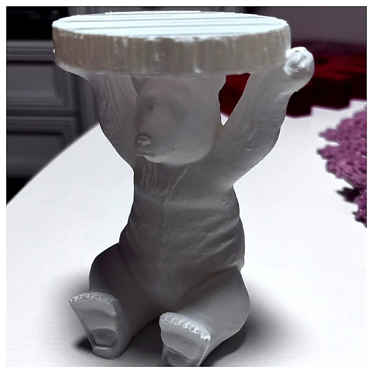 Carving Stamp Mat Printing Pad Rubber Stamp Print Accessories Template DIY Printing Bear Shape Suitable for Hand Printing