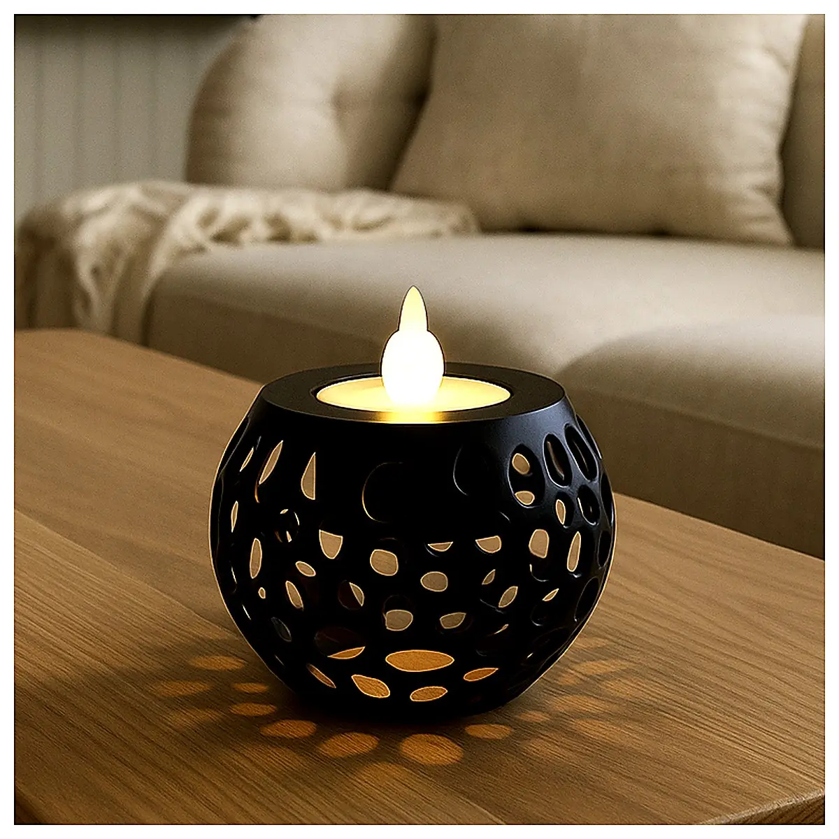 Voronoi Tea Holder Ornament Ceramic Stand Decorative Accent Table Decoration Gift Suitable for Tea Lights Accessory Parts