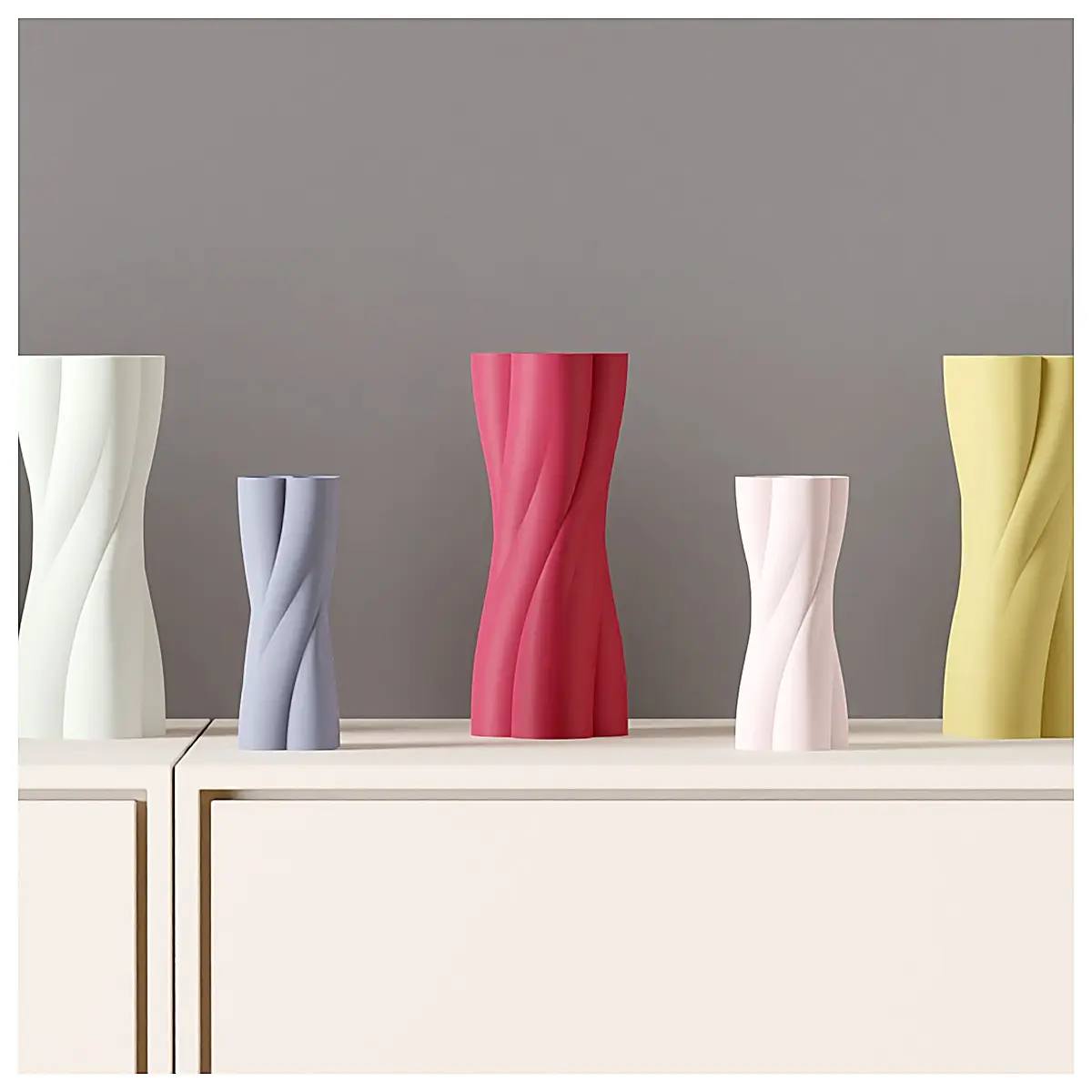 Elegant Spiral Vase Sculptural Ceramic Flower Pot Decorative Home Accent Indoor Art Vase Ornament