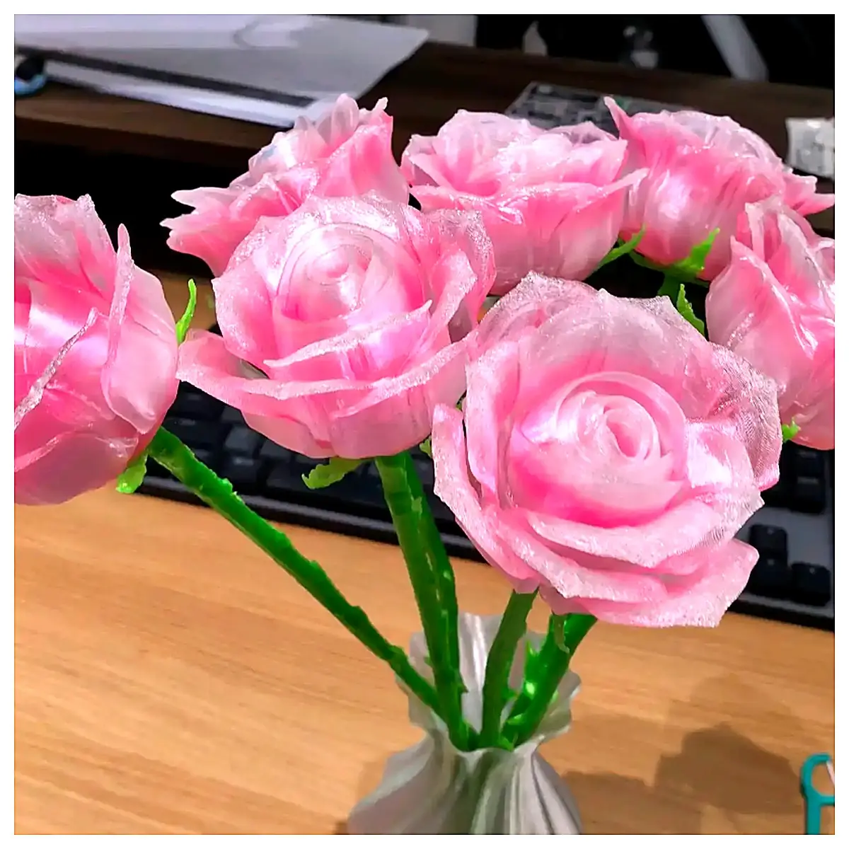 Valentine s Day Starry Night Roses Bouquet Romantic Surprise No Glue Decoration Festival Girlfriend for Partner