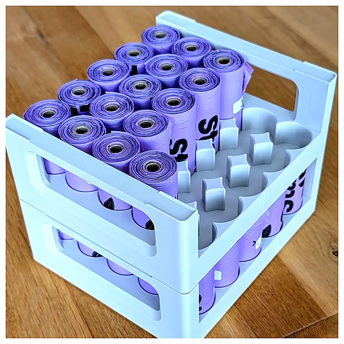 Stackable Pet Waste Bag Roll Holder Organizer Multi Tiered Portable Pet Supplies Dog Cat Poop Bags Storage Box