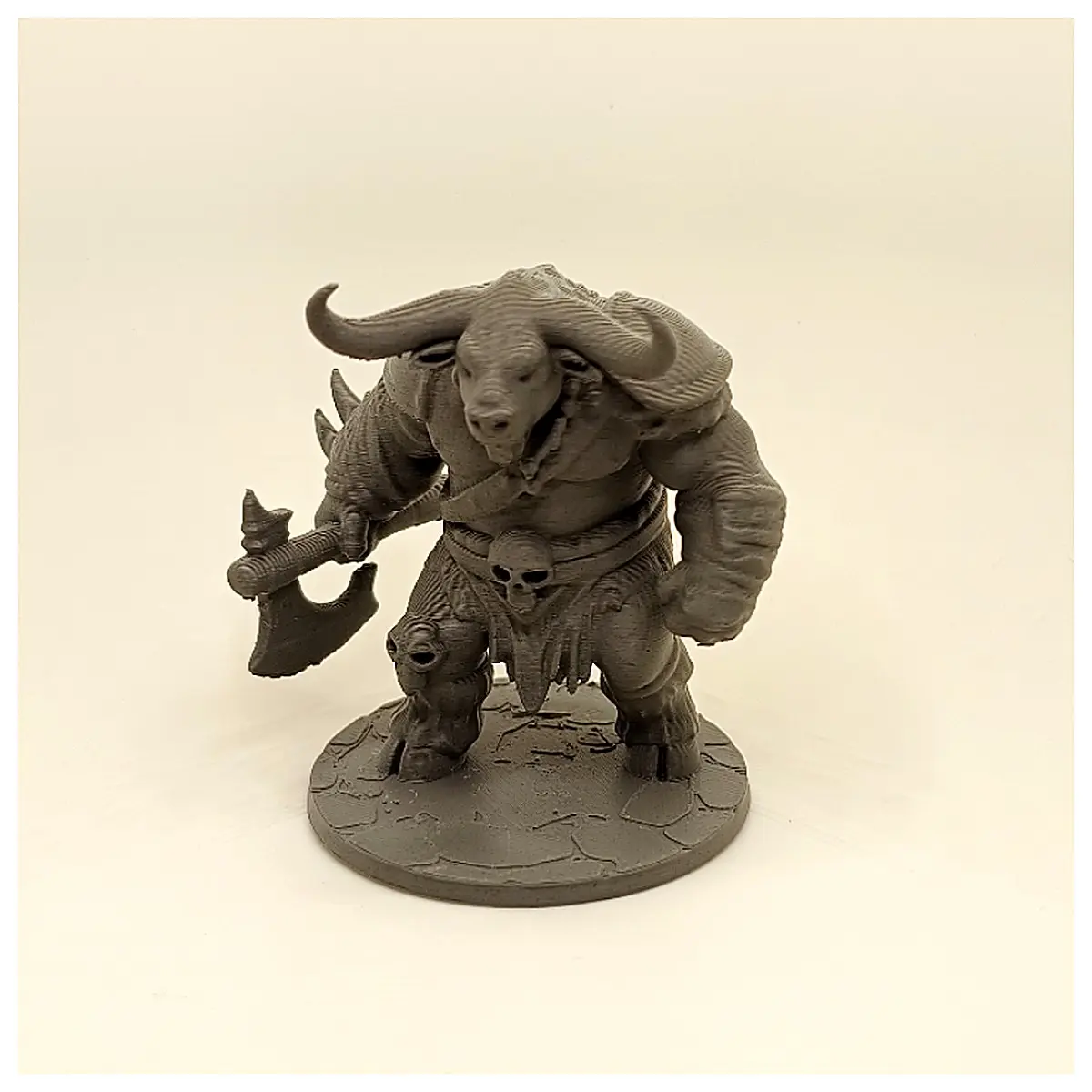 Minotaur Statue Base Fantasy Figure Ornament Greek Mythology Decor Art Piece Retro Vintage Collection Home Decoration Fantasy Scene
