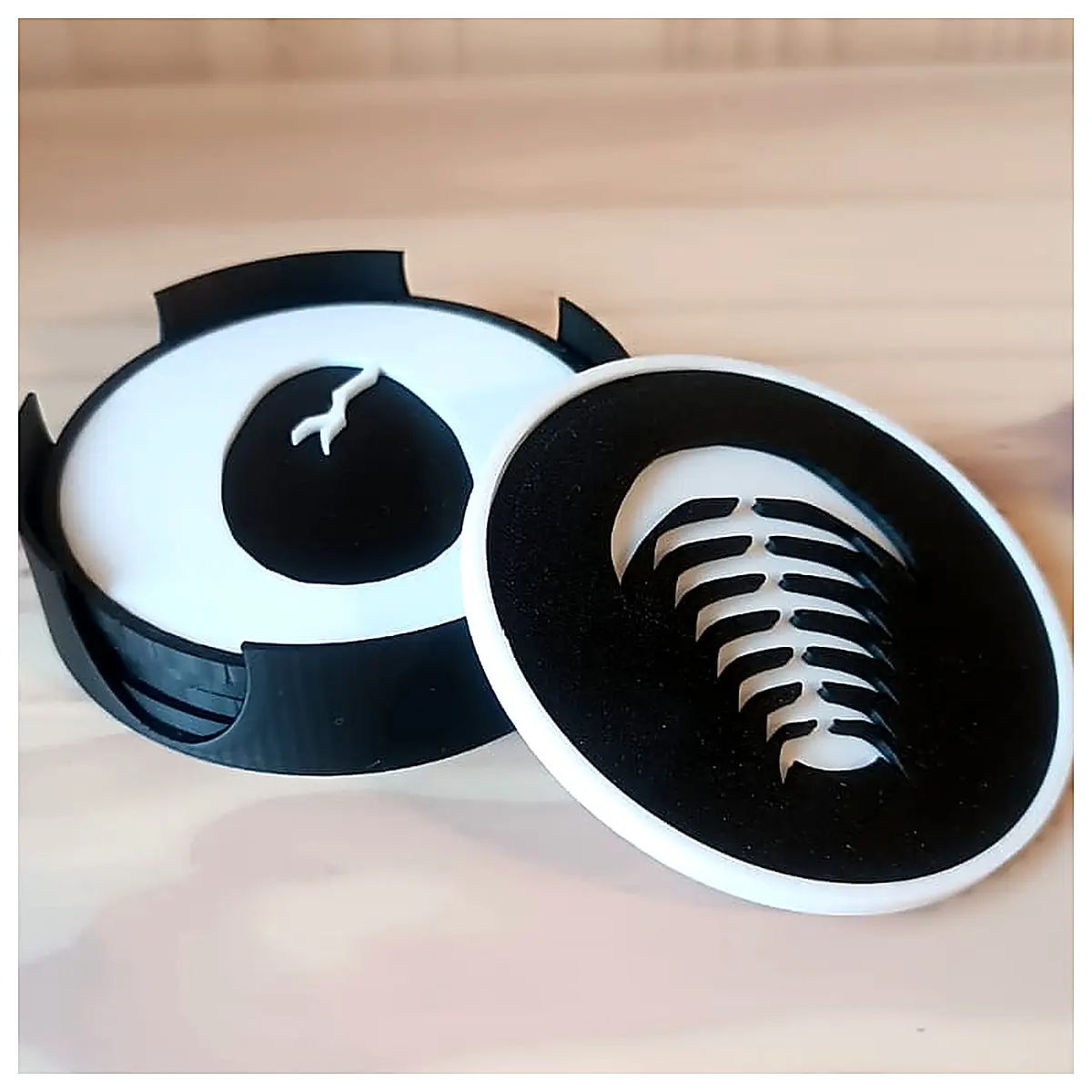 Cup Mat Organizer Box Drink Spill Protector Storage Container Ice Bucket Holder Desktop Heat Protection Accessories