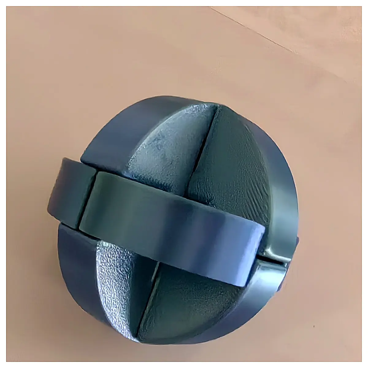 Round Lu Ban Lock Puzzle Geometric Shape Spatial Thinking Kids Educational Toy Brain Teaser Game Challenge Puzzle