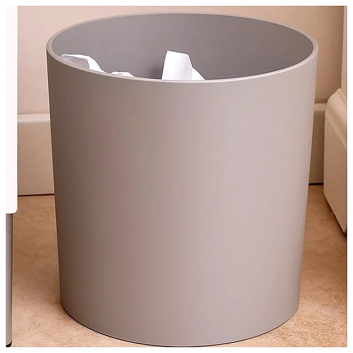 Modern Trash Can 22cm Kitchen Waste Bin Garbage Bag Holder Home Storage Simple Design Eco Friendly