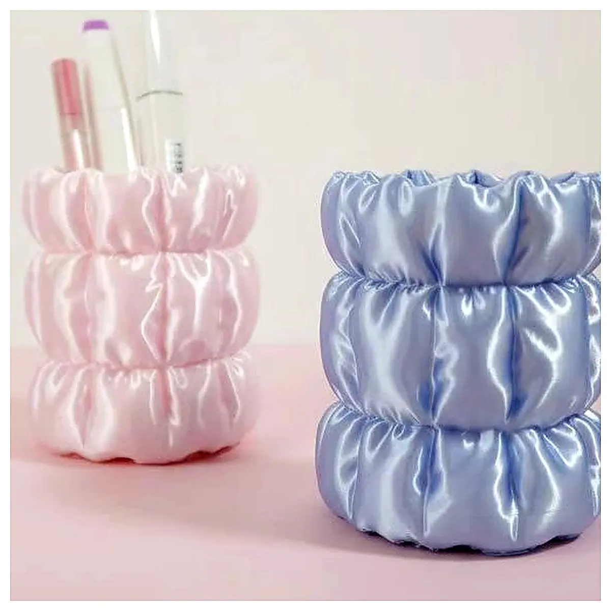 Silkmallow Cotton Candy Silk Pen Holder Creative Home Decor Silk Organizer Silk Storage Silk Gift Desk Ornament Office Desktop Accessory