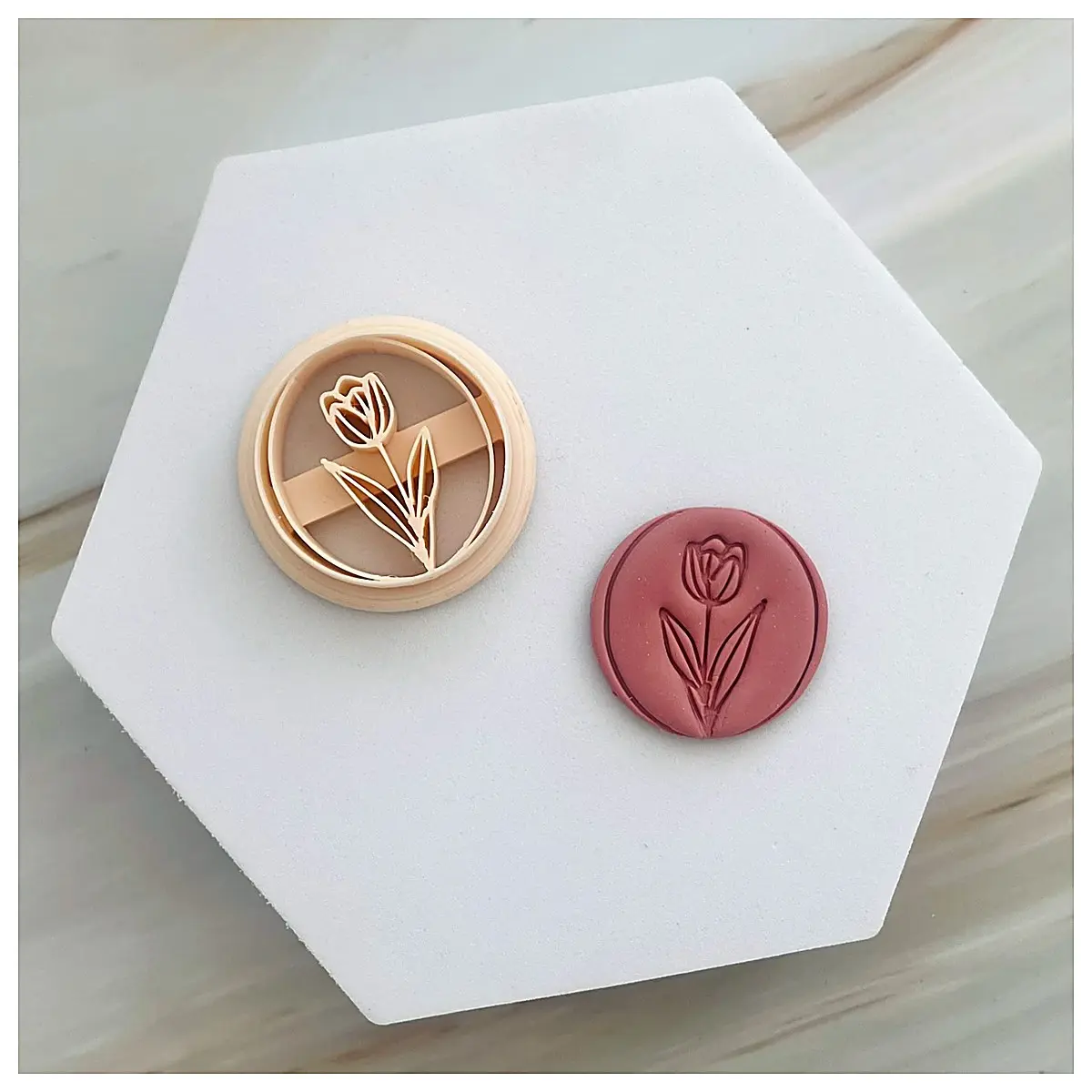 Tulip Soft Clay Stamp Cutter Carving Tool Accessory Soft Clay Tool Impression Maker Handmade Crafting