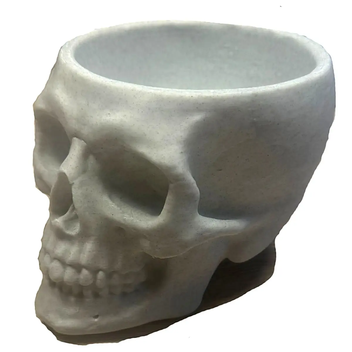 Halloween Skull Candy Dish Decorative Halloween Party Prop Skull Shaped Candy Bucket Festive Decoration Accessory