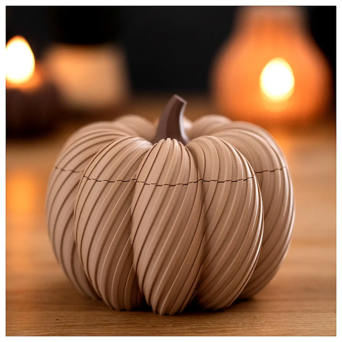 Spiral Container with Lid Creative Gift Party Decoration Ceramic Jar Orange Festive Accessory