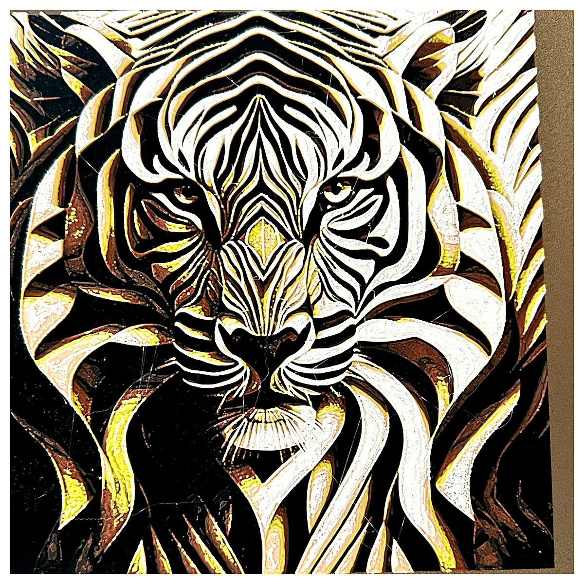 Tiger Template Art Children s Painting Template Animal Drawing Tutorial Cartoon Tiger Pattern Painting Learning Creative Art Project