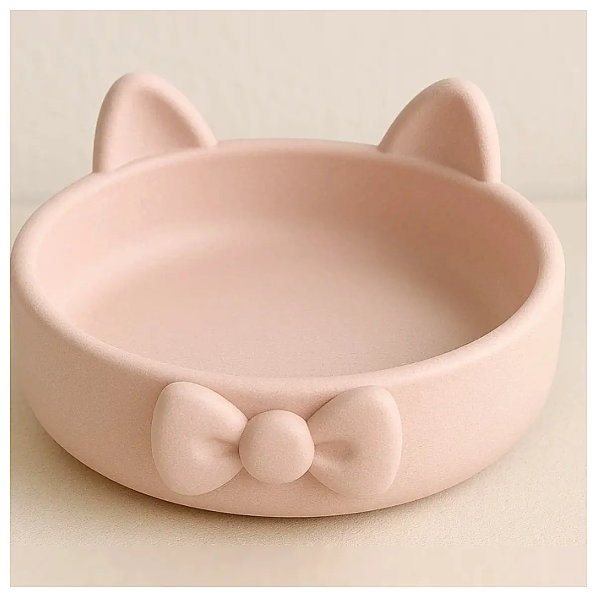 Cat Storage Box Bow Storage Container Pet Supplies Organizer Cute Storage Box Kitten Toy Box Snack Holder Suitable for Cats
