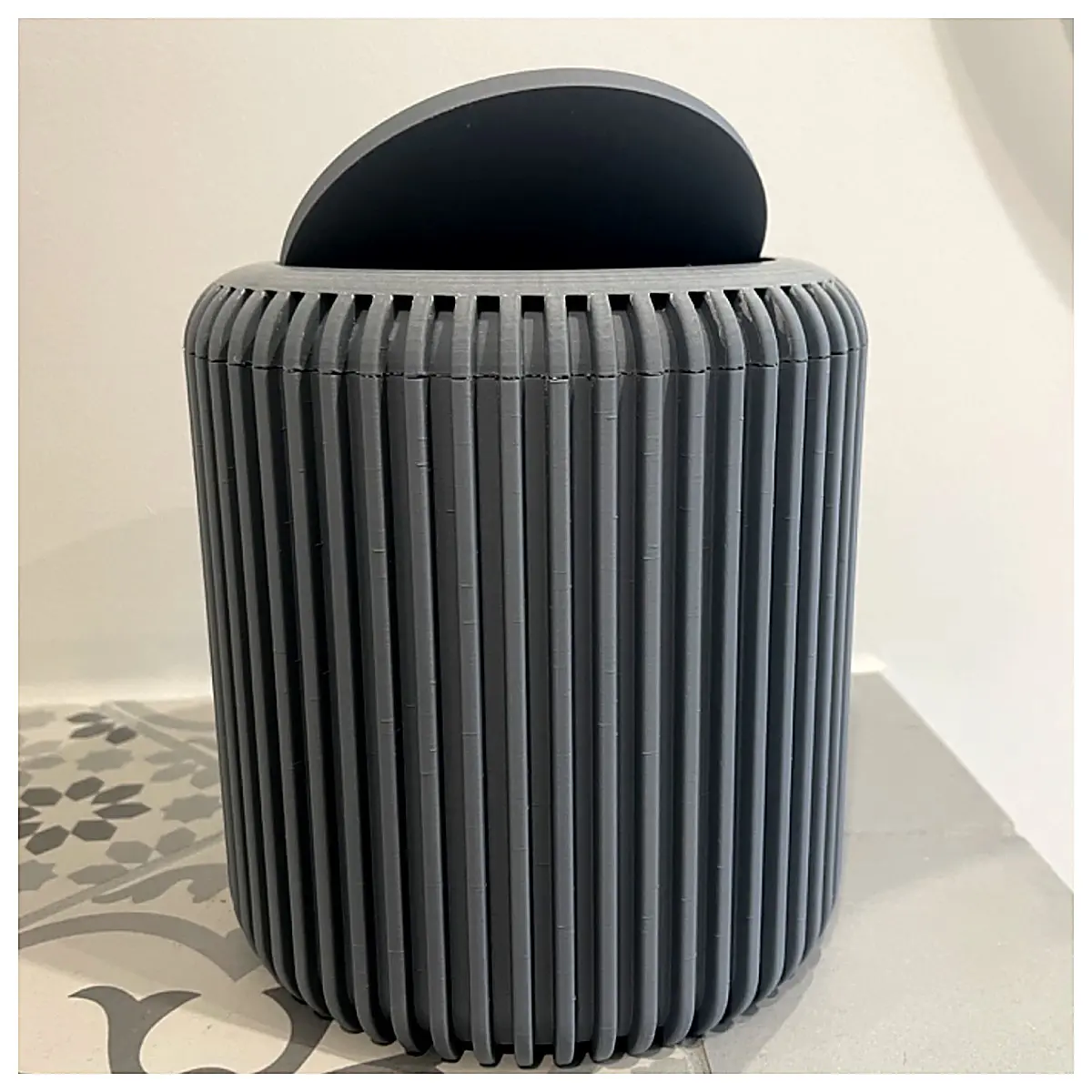 Bathroom Vanity Trash Can Organizer Bin Wastebasket Storage Container for Makeup Toiletries Space Saver