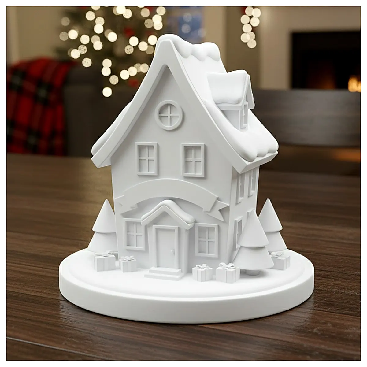 3D Printed Christmas House Model Printing Toy Home Decor Festive Gift DIY Christmas Accessories 3D Print Part