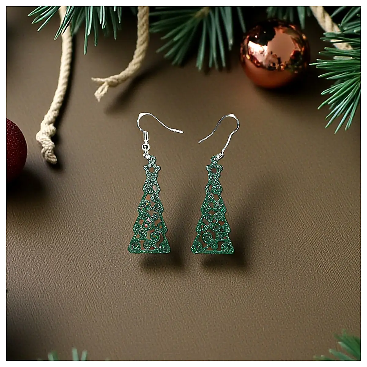 Ornament Christmas Earrings Festive Xmas Jewelry Christmas Decoration Christmas Gift Christmas Theme Earrings Holiday Accessories