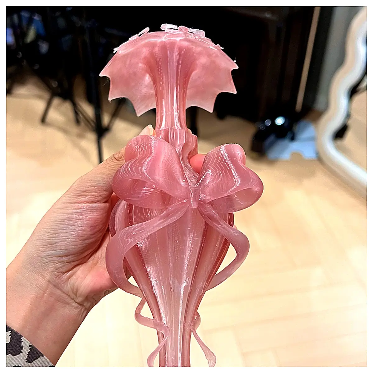 Bow Knot Vase Elegant Home Decor Girl Gift Ornament Creative Floral Arrangement Wedding Decoration