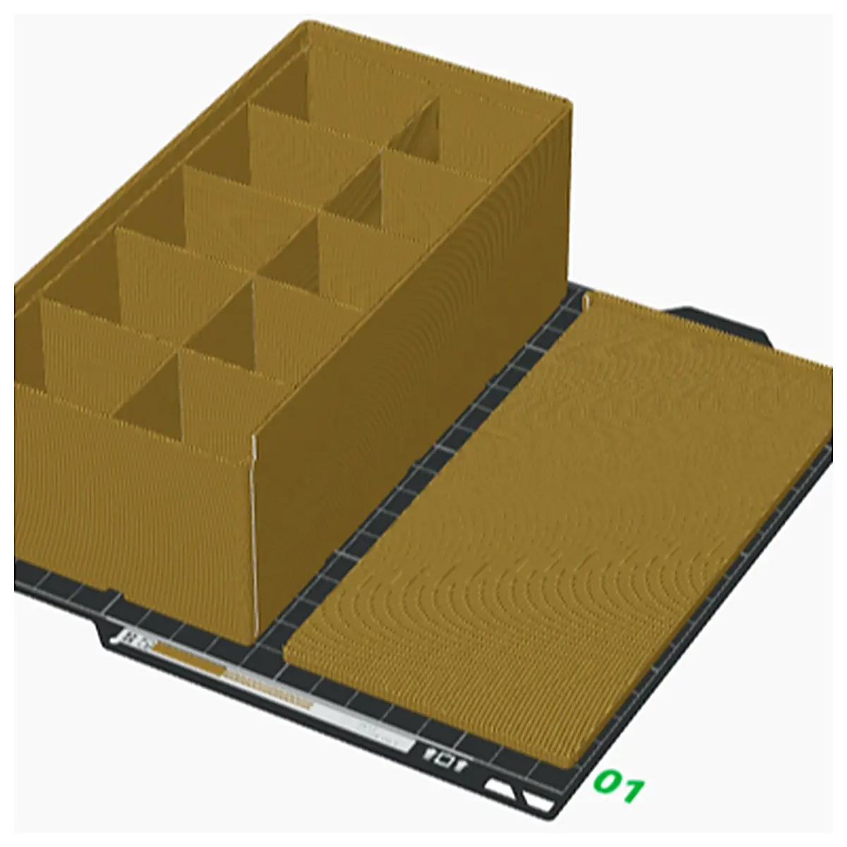 Gridfinity 2x4x9 Pin Grid Container 10 Compartment with Lid Storage Boxes Parts Organizer Dividers Storage Solutions