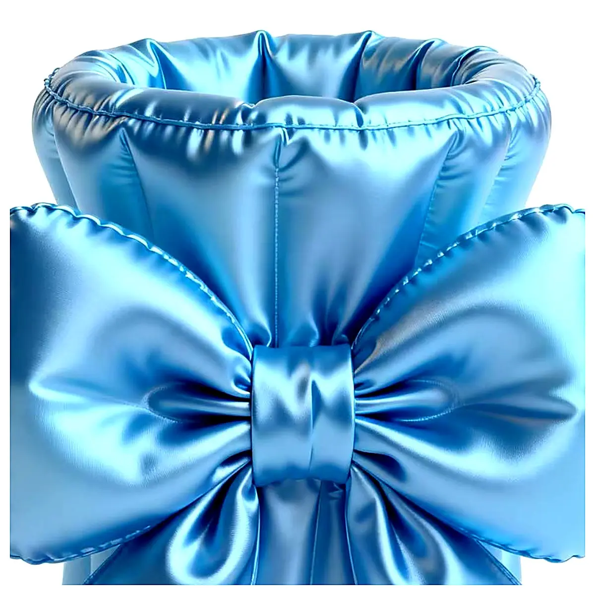 Inflated Fabric Folded Bow Ribbon Storage Pencil Case Cute Desktop Organizer Party Decoration Pen Holder Accessory