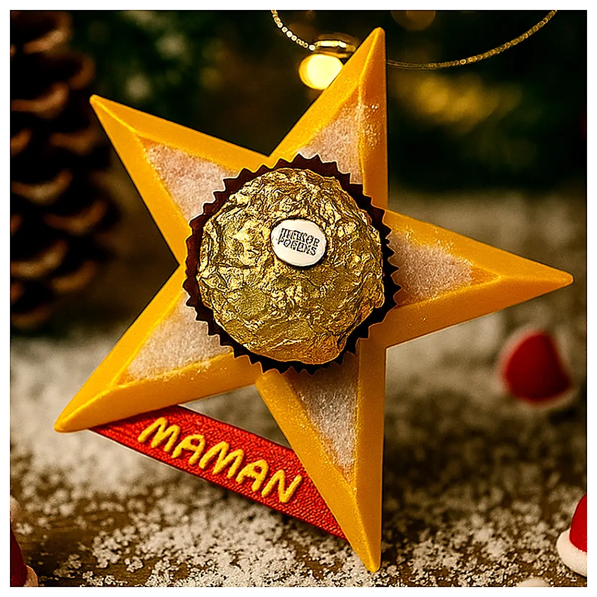Ferrero Chocolate Christmas Star Decoration Christmas Tree Ornament Festive Gift Decoration Accessory Holiday Decor Tree Accessories Gift Ideas