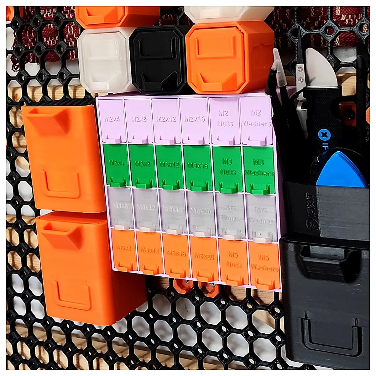 Multi Board Compatible M Type Screw Organizer Screw Storage Tool Universal Repair Assembly Accessories Parts Organizer