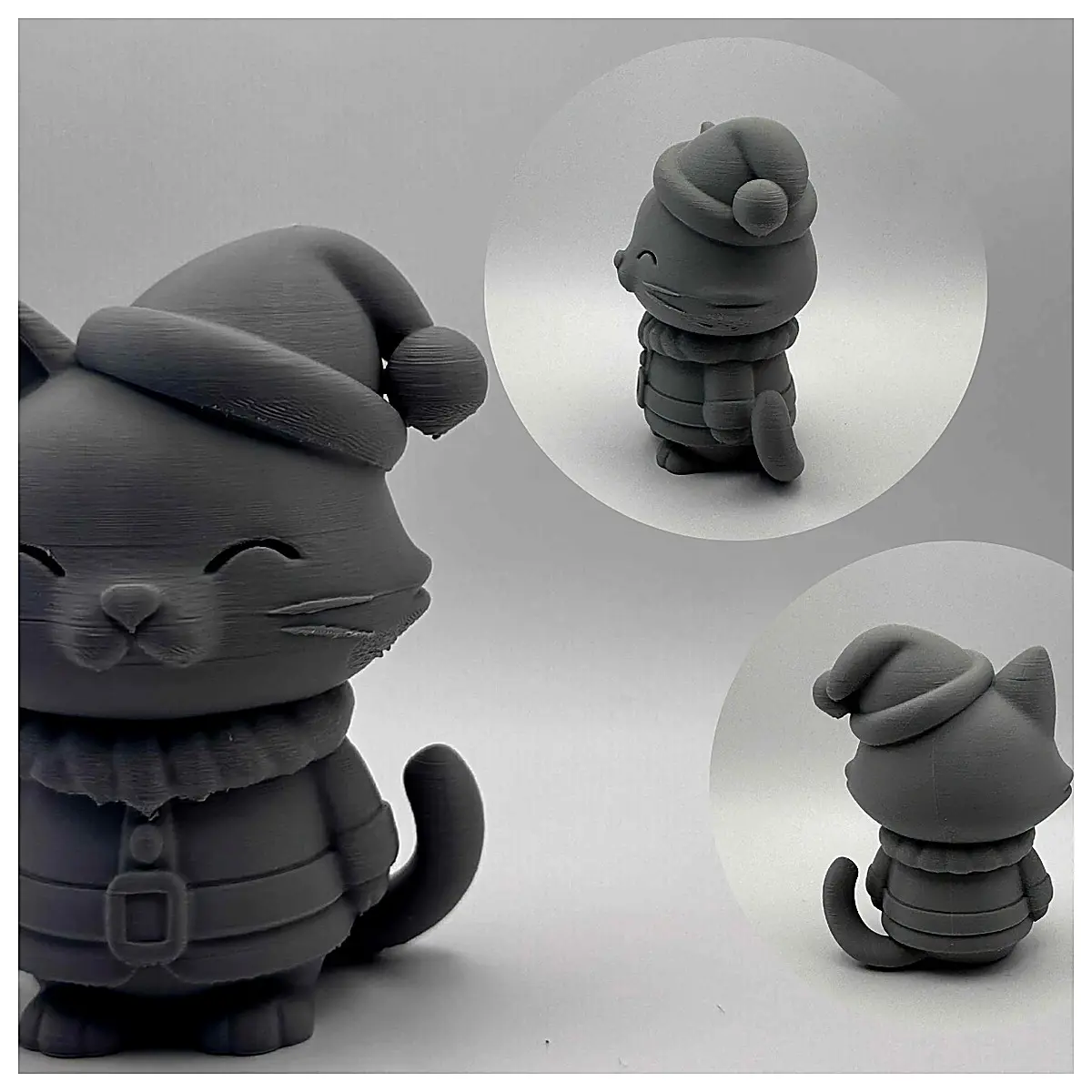 Christmas Cat Figurine Festive Decoration Cat Christmas Tree Ornament Holiday Gift Cat Decoration Christmas Decor