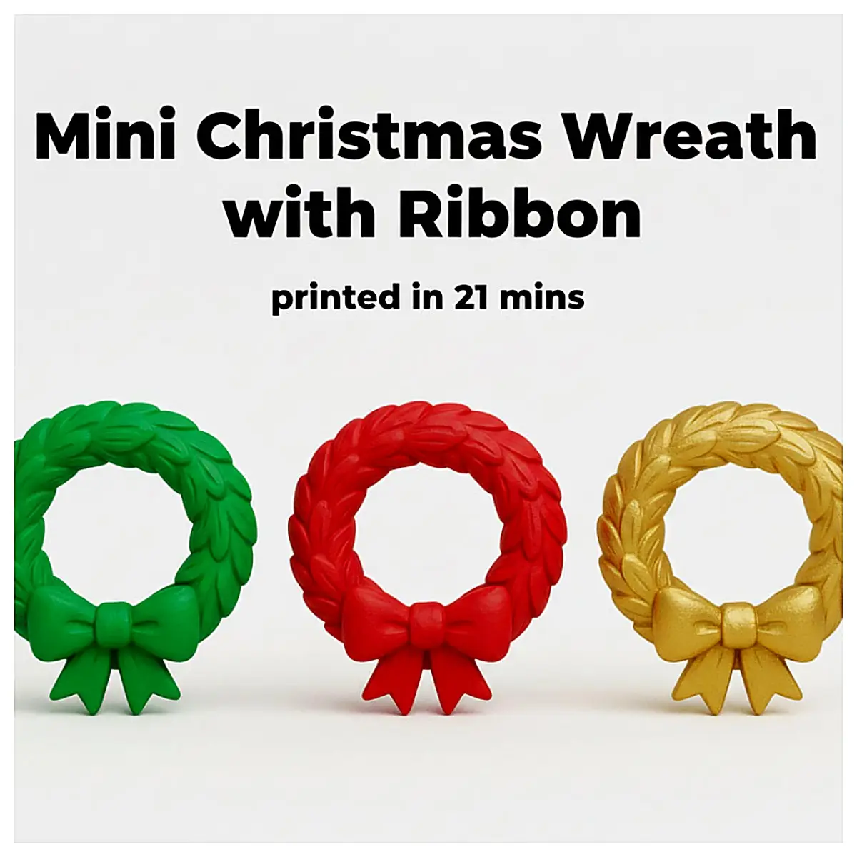 Mini Christmas Wreath with Ribbon Festive Decoration Christmas Accessory Holiday Garland Christmas Gift Ornament