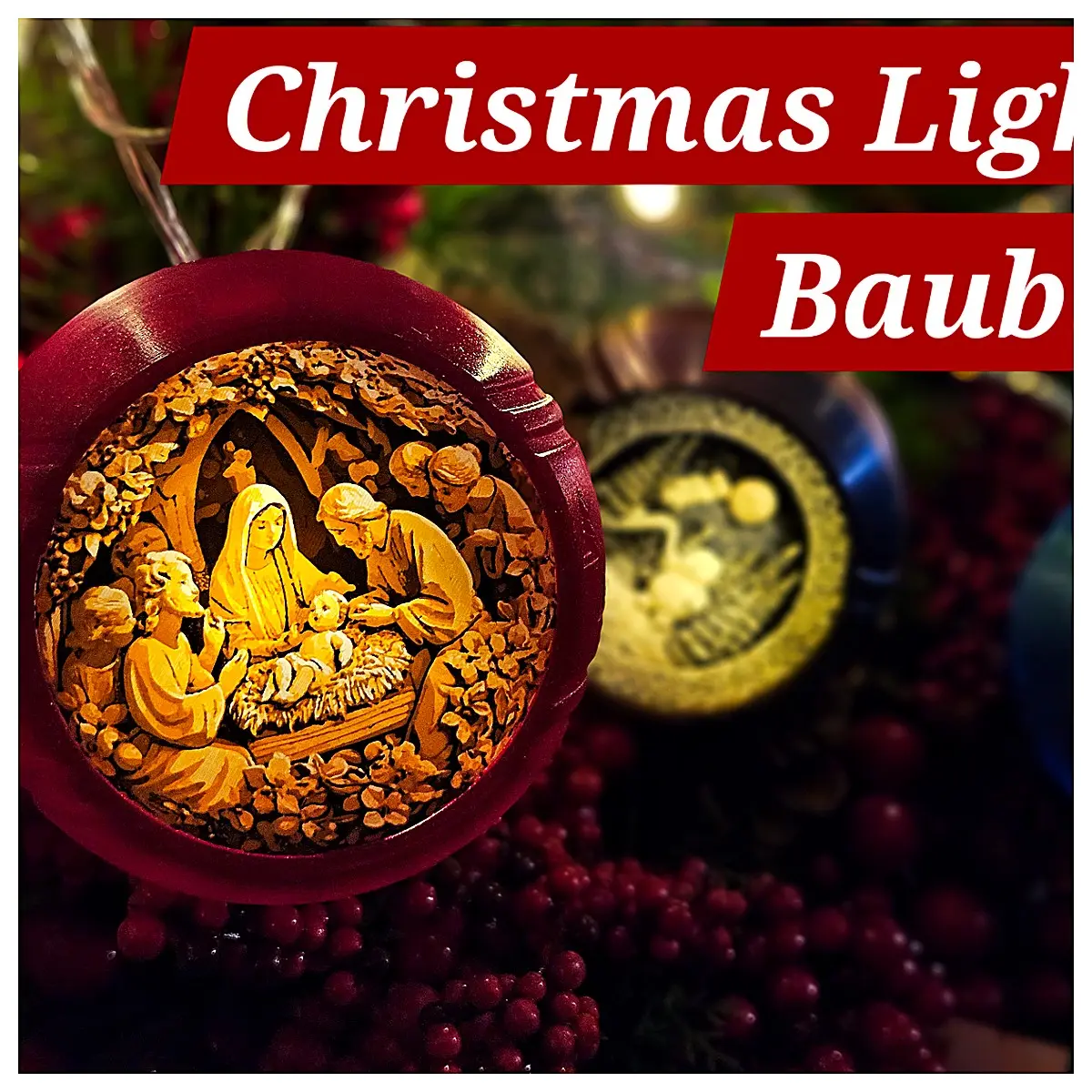 Christmas Orbs Decorations Festive String Lights Spotlight Christmas Tree Ornament Indoor Outdoor Decoration Bright Balls Christmas Gift