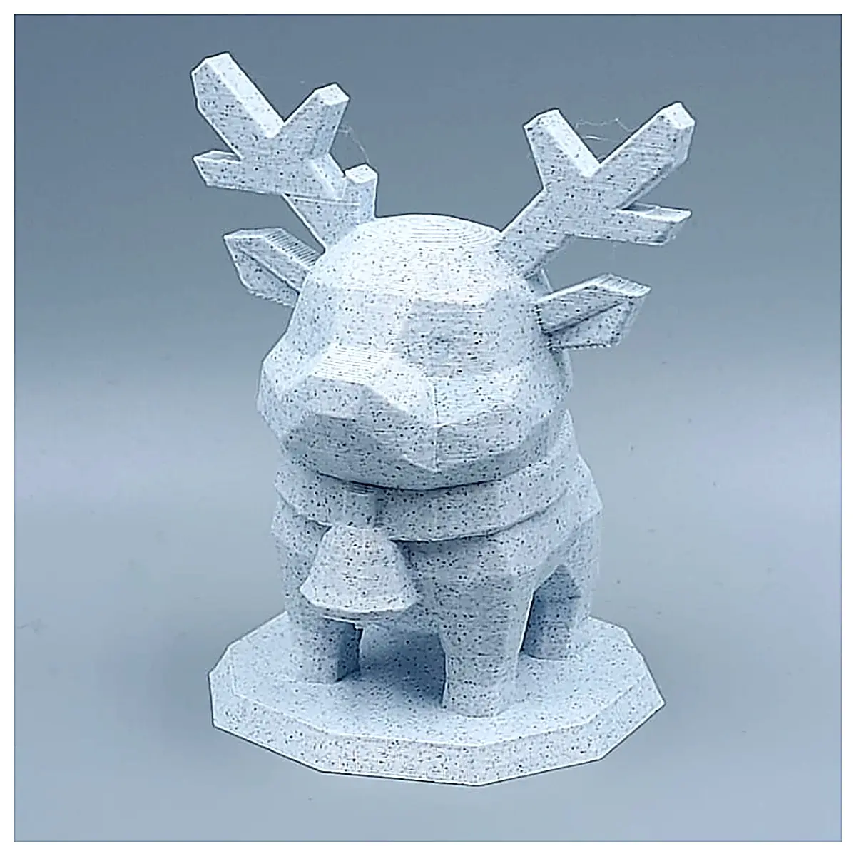 Low Poly Festive Reindeer Model Toy Decoration Christmas Character Figure Accessory Scene Props