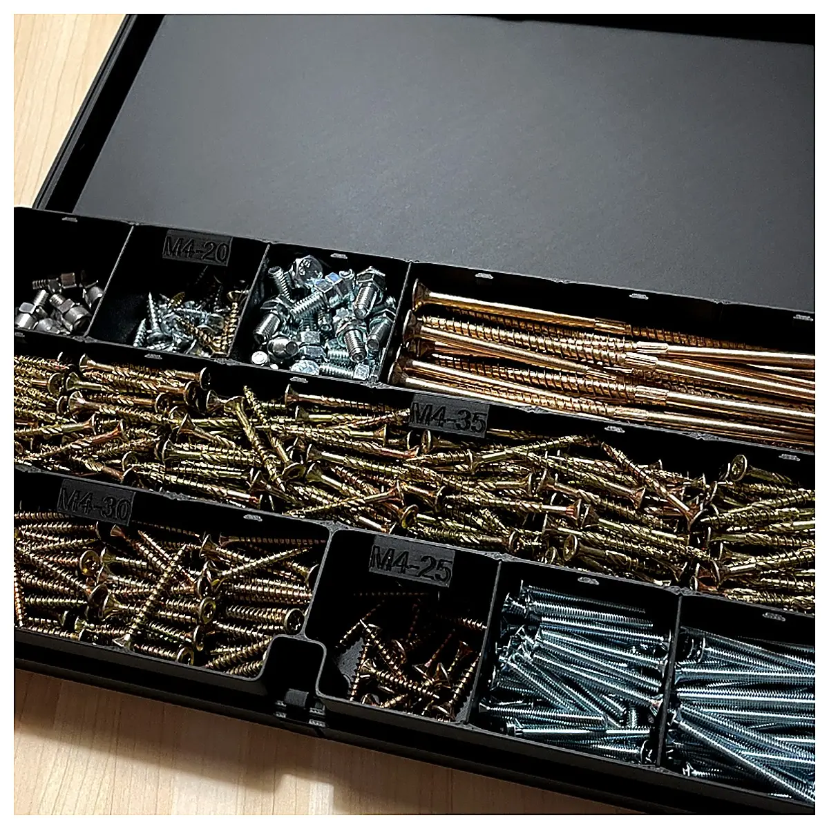 Screw Organizer Box Screw Storage Container Screw Sorting Assembly Parts Electronics Component Storage DIY Repair Accessories Suitable for Home Wo