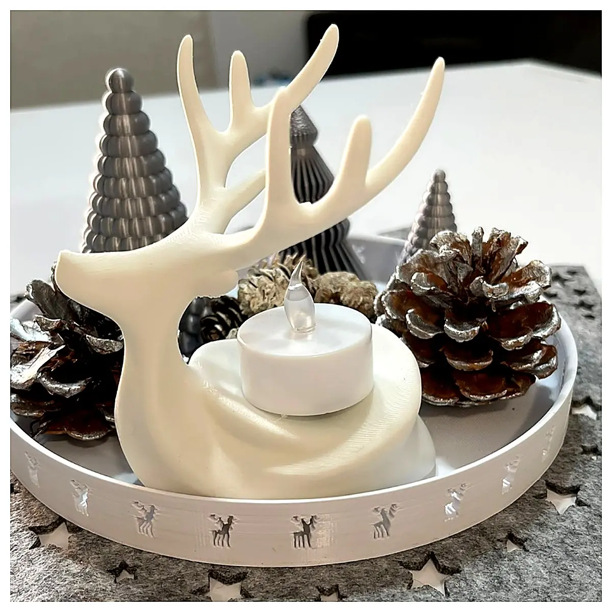 Deer Dance Christmas Table Decoration Festive Placement Small Deer Christmas Tree Accessories Christmas Gift Decoration Christmas Setting