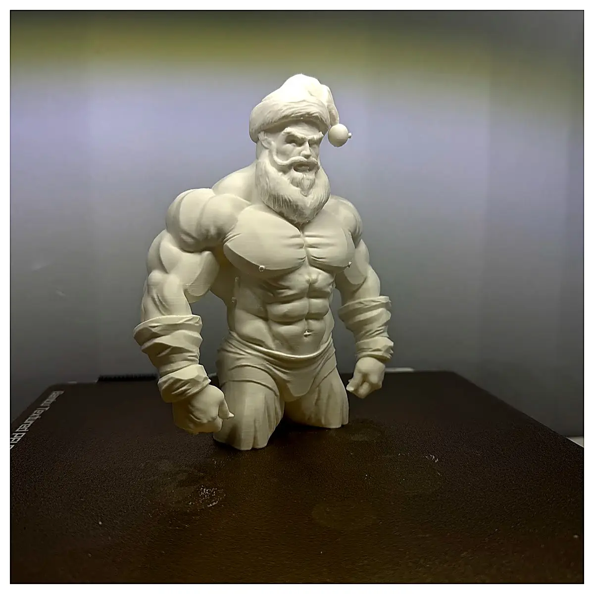 Muscular Santa Claus Statue Festive Decoration Christmas Gift Ornament Xmas Tree Decoration Holiday Decor