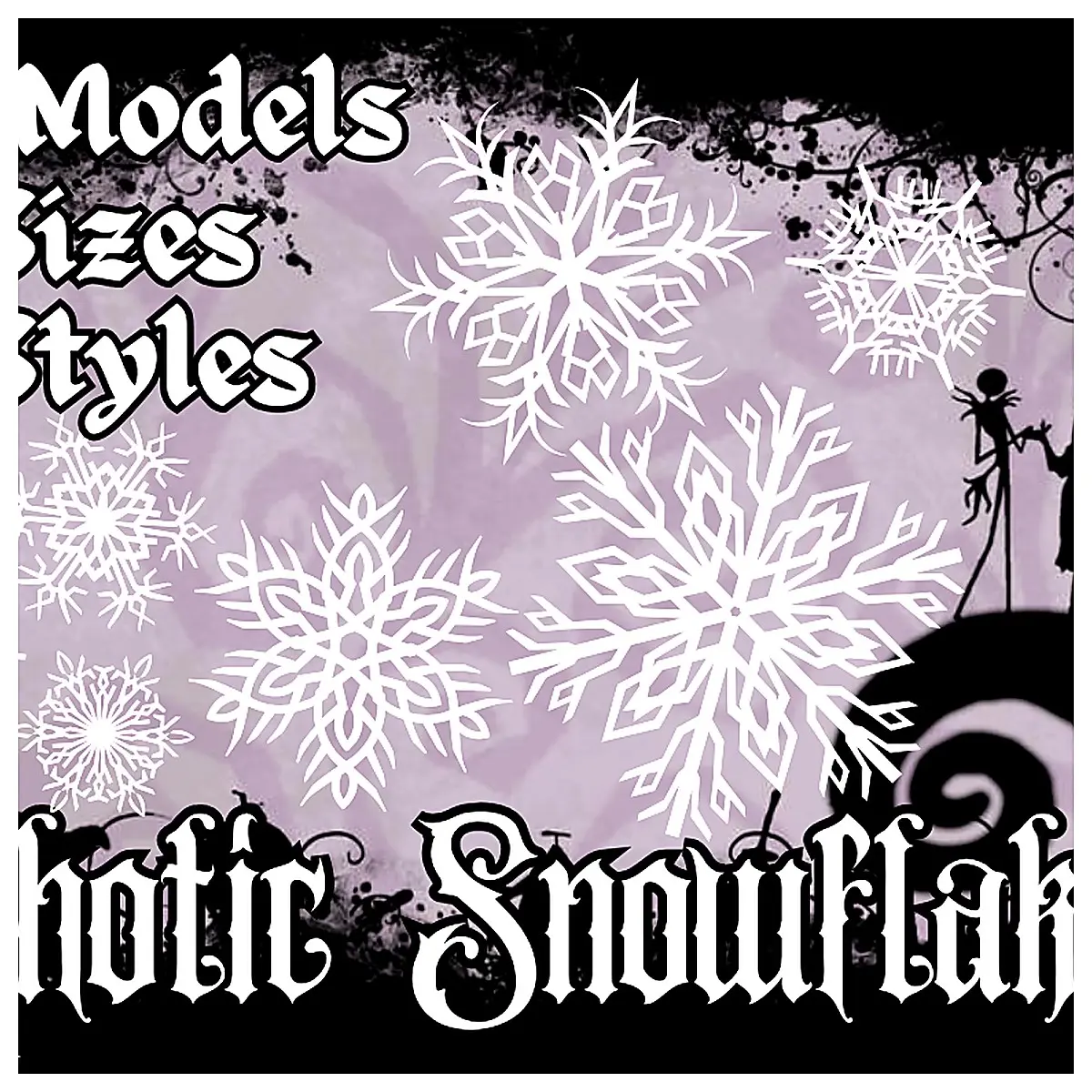 Gothic Snowflake Christmas Decorations 14 Designs Black Snowflake Ornaments Gothic Christmas Tree Accessories Snowflake Hanging Decorations Fes