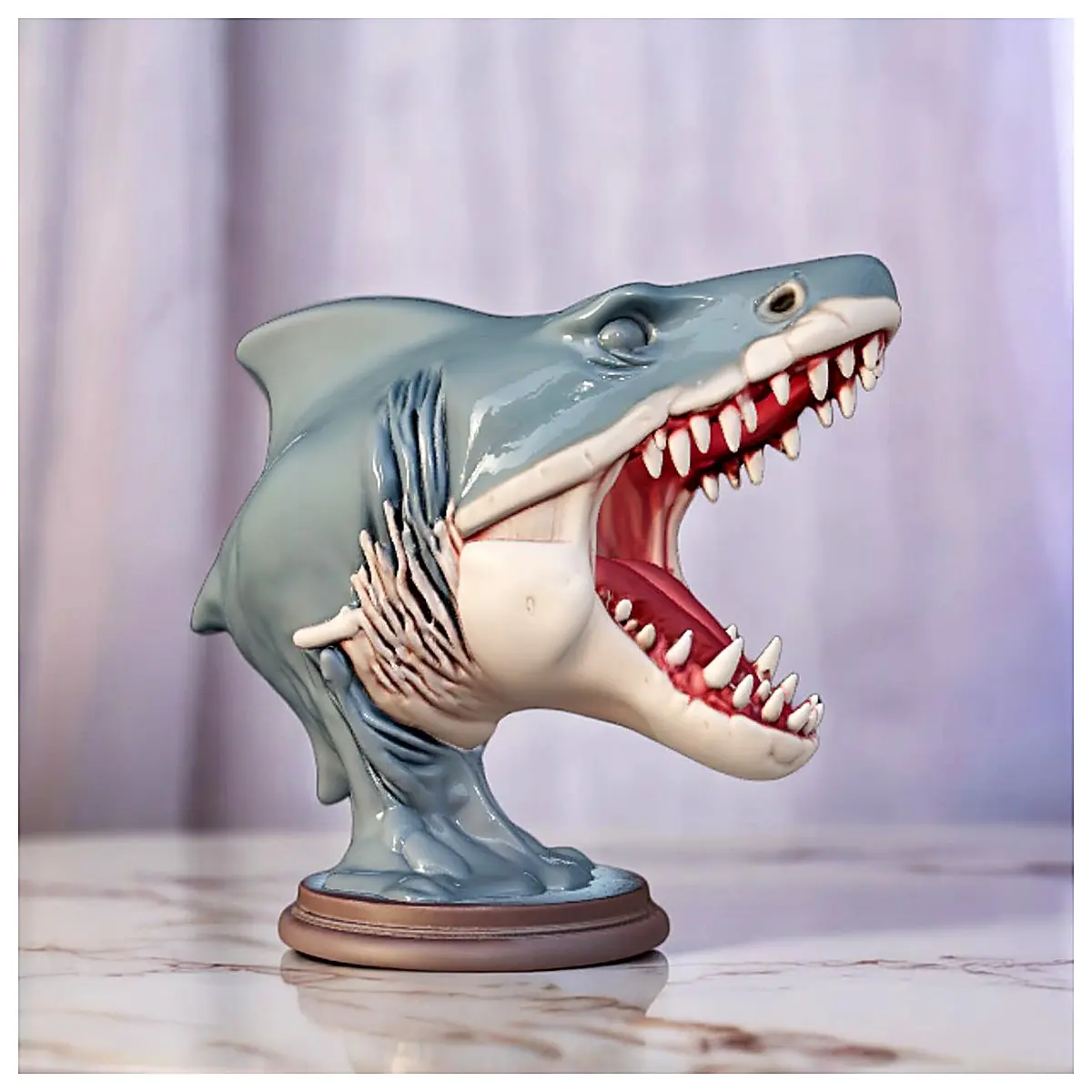 Megalodon Statue Dinosaur Sculpture Ocean Creature Decor Shark Figurine Realistic Collectible Desktop Decoration Friends