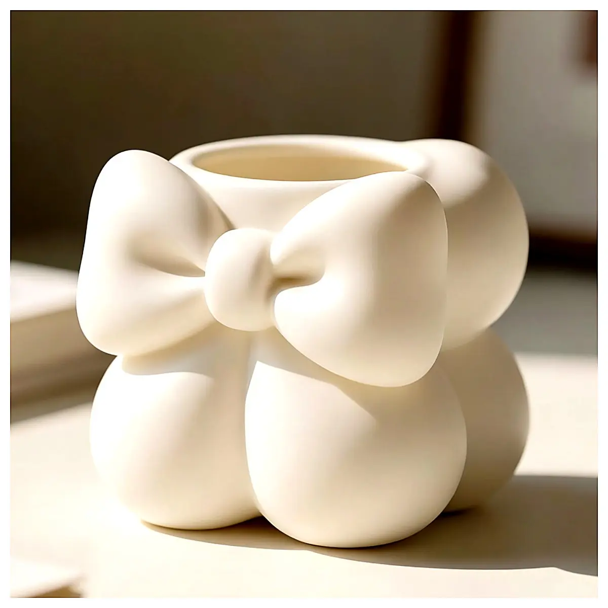 Cute Bow Pen Holder Girls Gift Student Stationery Decoration Desk Mini Accessory Creative Pen Case Heartfelt