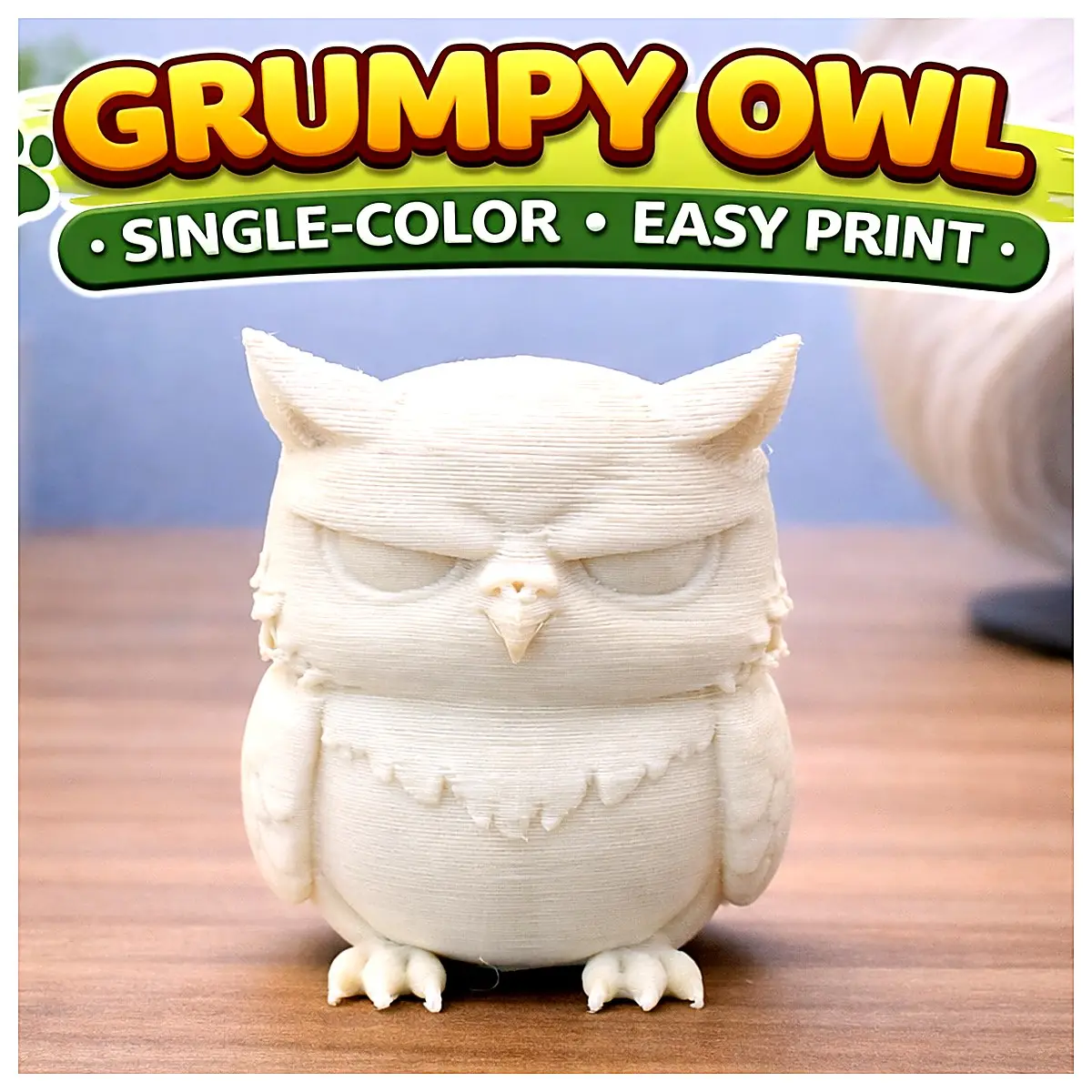 Single Owl Print Template Grumpy Owl Design Printing Supplies Art Paper Decoration Crafting Accessories Print Template