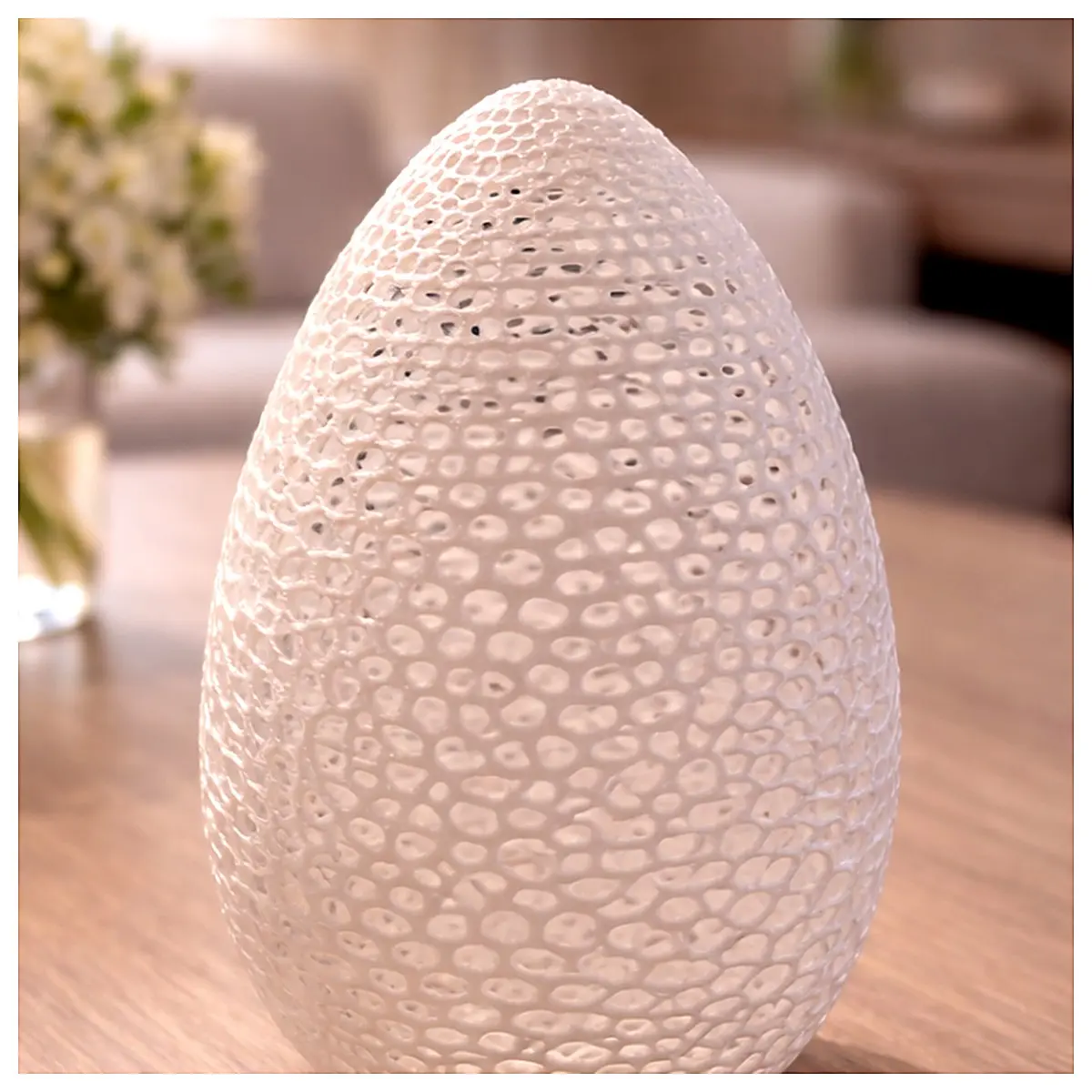 Honeycomb Egg 3D Printed Decorative Egg Geometric Egg Home Decor Ornament Wall Decoration Gift 3D Printed Egg