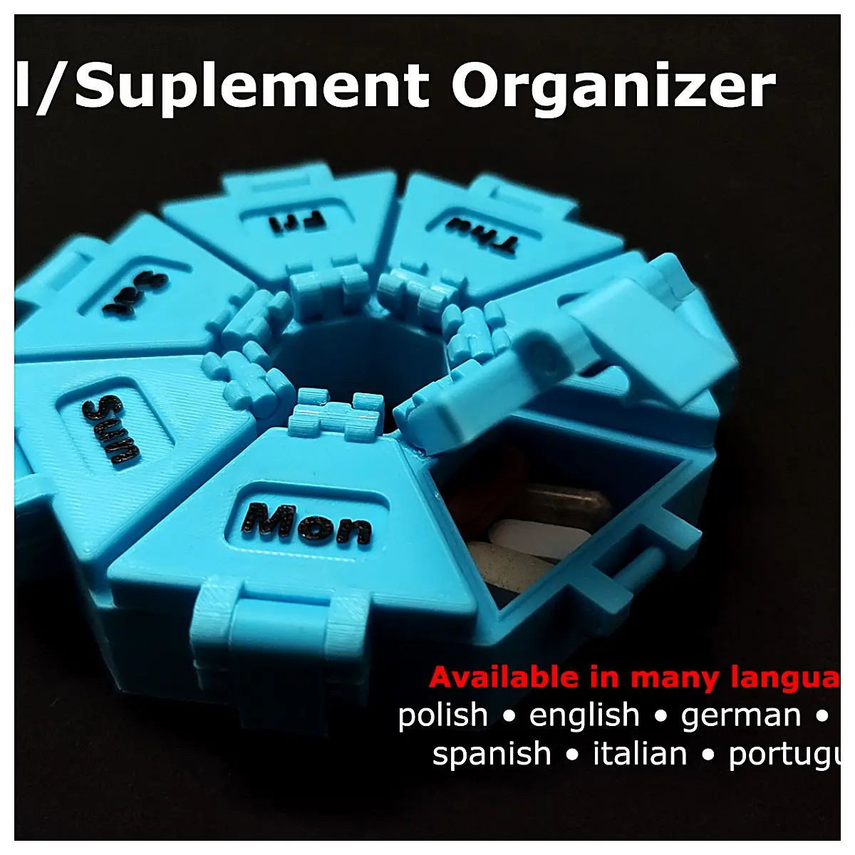 Capsule Organizer Pill Dispenser Medication Sorter Tablet Container Easy Pill Management