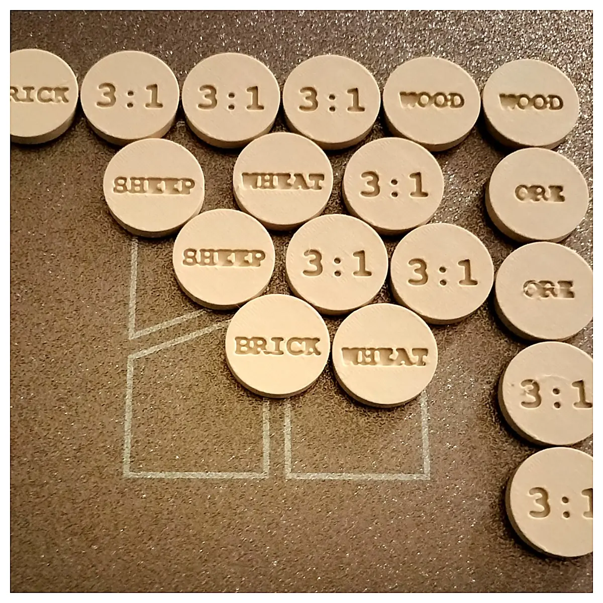 Catan Island Port Marker Tokens Port Accessories Game Pieces Trading Tokens Resource Markers Catan Replacement Parts