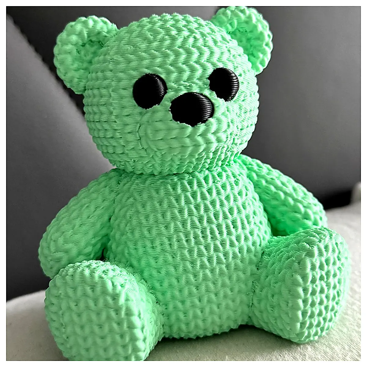 Knitted Teddy Bear Plush Toy Soft Animal Baby Kids Knitted Bear Cushion Filling Birthday Present