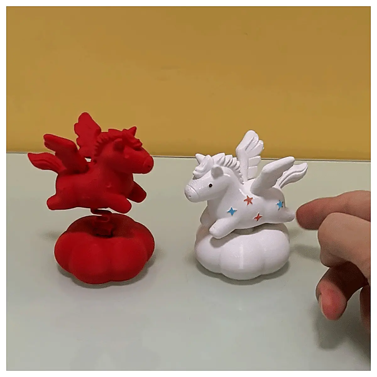 National Style Mini Spring Rotating Toy Kids Educational Toys Accessories Spin Horse Toy Indoor Plaything