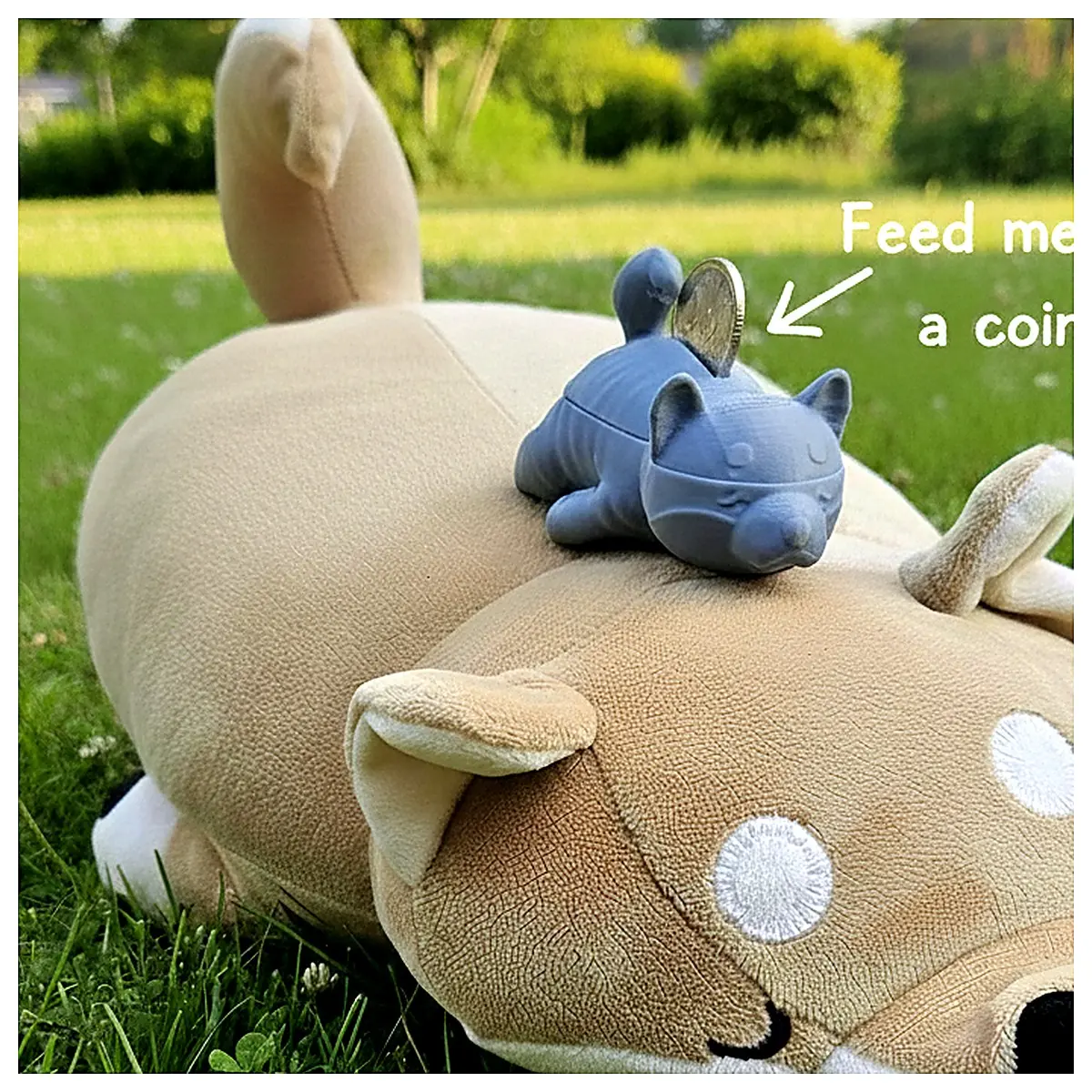 Sleepy Shiba Inu Piggy Bank Dog Savings Jar Pet Toy Gift Training for Kids Cute Toddler Essential