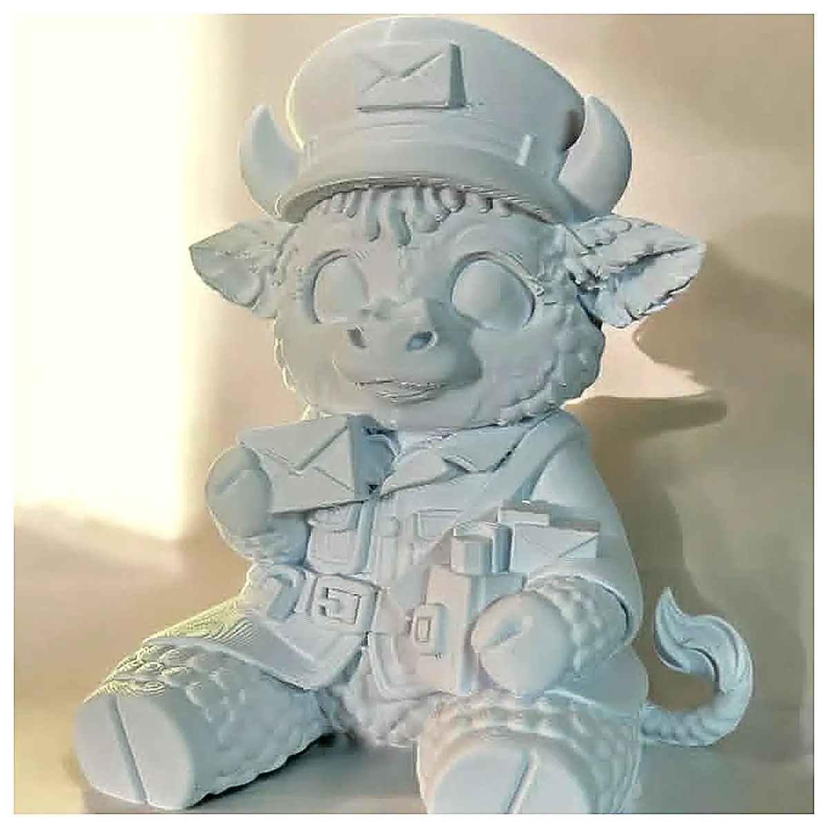 Highland Cattle Postman Toy Model Simulation Rural Farm Animal Figure Collection Scene Accessories Model Toy Parts