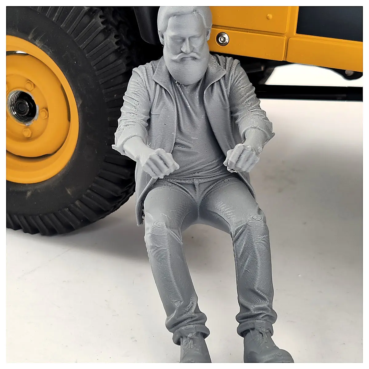 Mannequin Driver Elderly Man Loose Jacket Realistic Dummy Figure Roleplay Props Scene Accessories