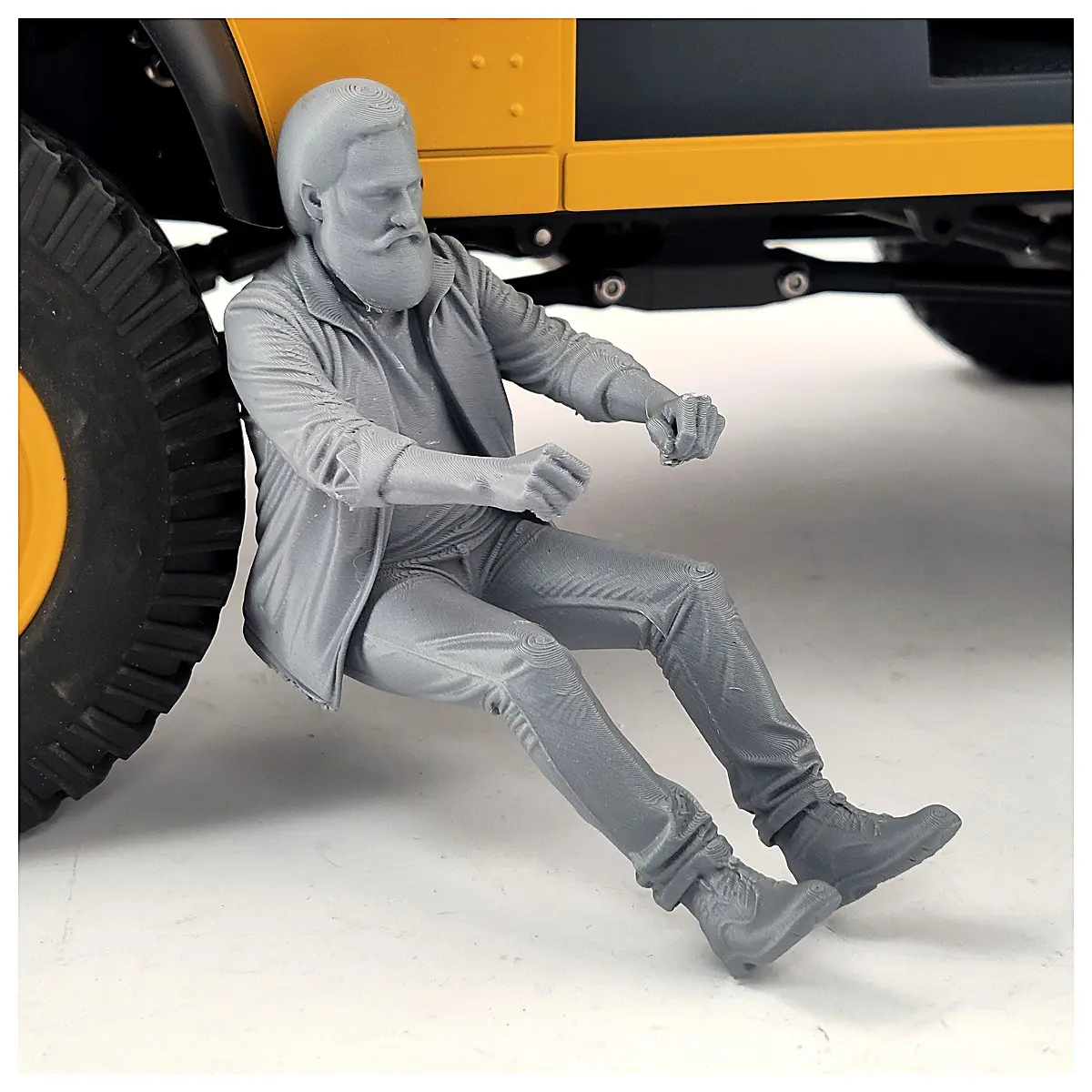 Mannequin Driver Elderly Man Loose Jacket Realistic Dummy Figure Roleplay Props Scene Accessories