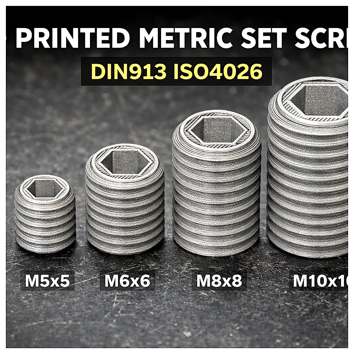 M4 M5 M6 M8 M10 Fastening Screws DIN913 ISO4026 Screw Nuts Accessories Fixing Hardware Mechanical Parts