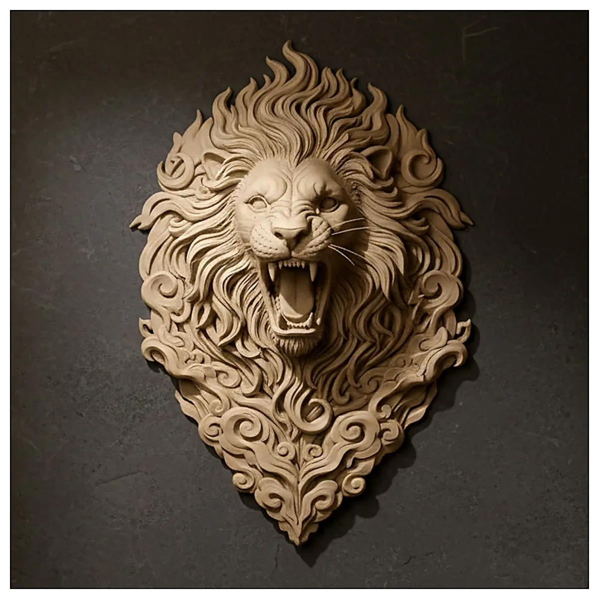 Legend Lion 3D Wall Art Badge Ornament Wall Decor Wall Panel Decoration Wall Wallpaper Stickers 3D Wall Painting