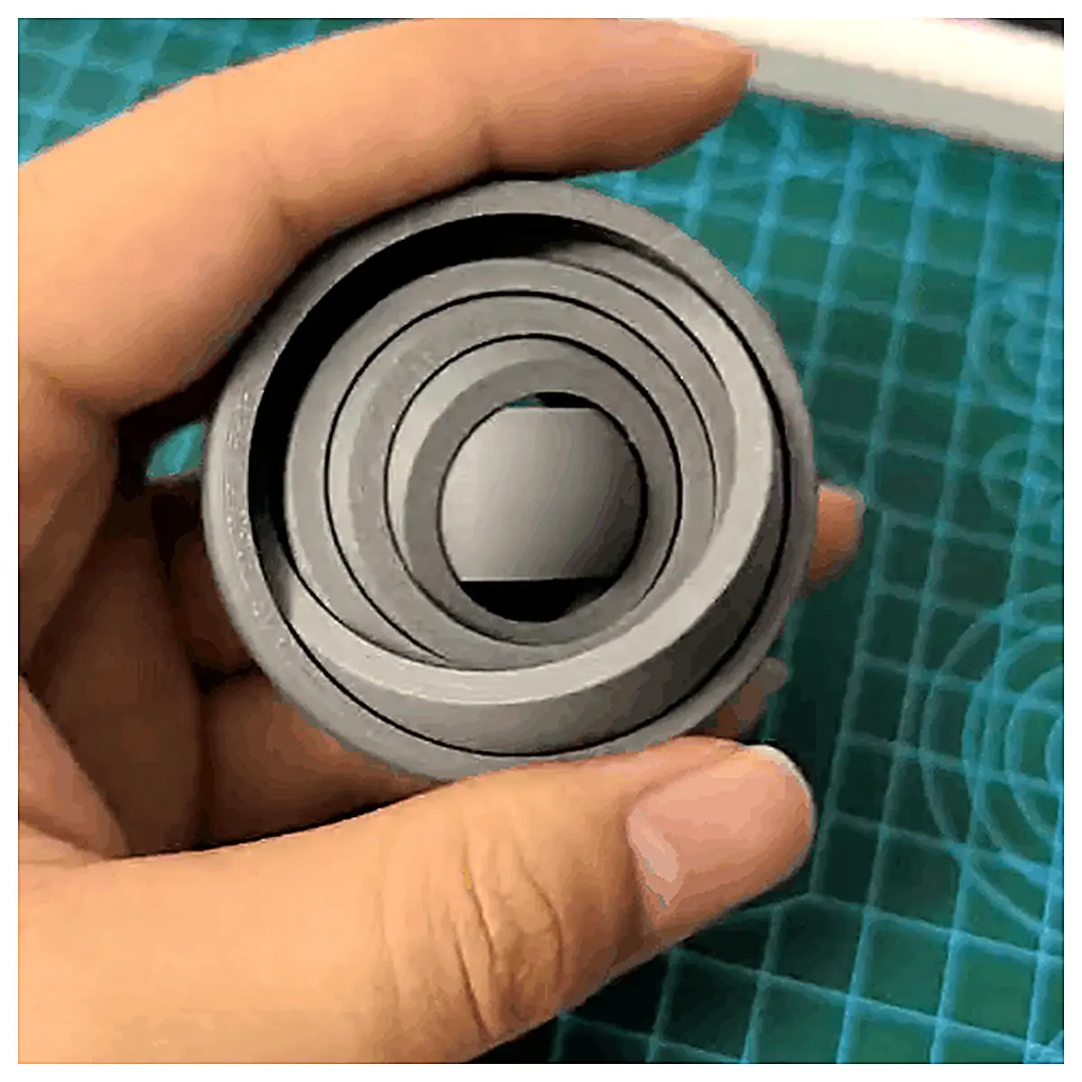 6 Ring Circle Stress Relief Toy Mat Anxiety Relief Fun Puzzle Hand Relaxation Desktop Decoration Lucky Six Six