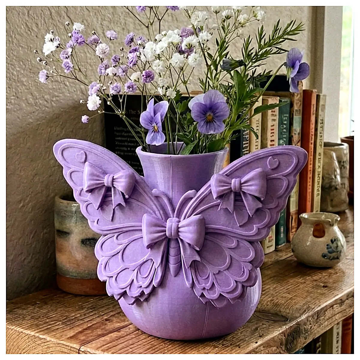 Bow Knot Vase Decorative Floral Arrangement Faux Flower Bouquet Ornament European Style Floral Decor Home Interior Flower Wedding Bouquet Accessories