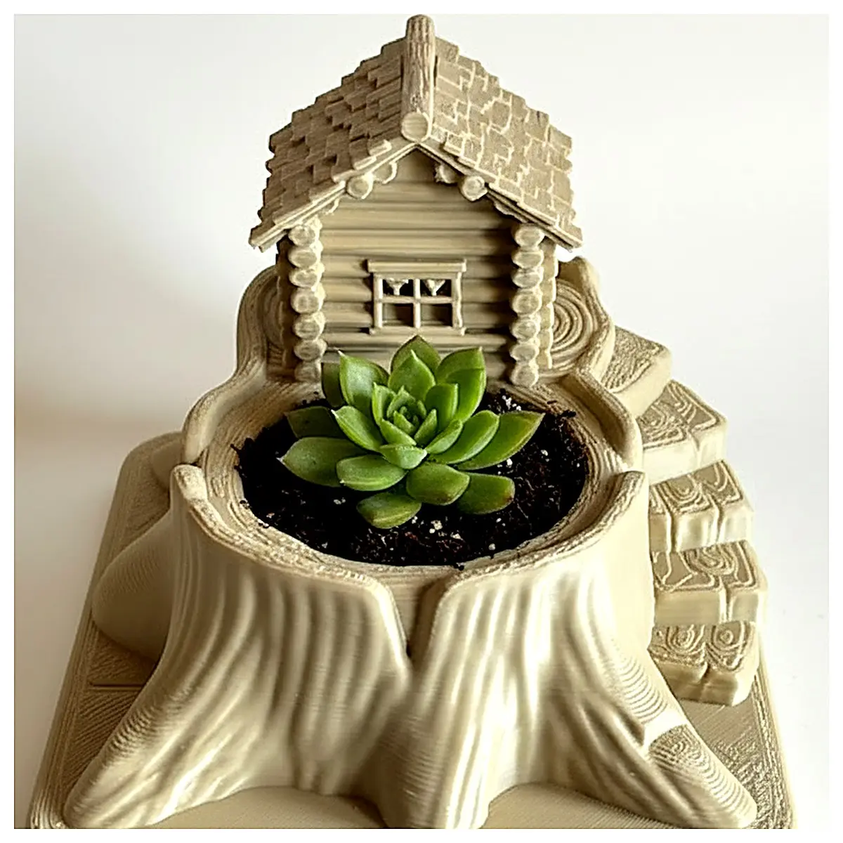 Forest Cottage Succulent Planters Flower Stand Decoration Cactus Shell Low Growing Succulents Flower Tray Indoor Garden