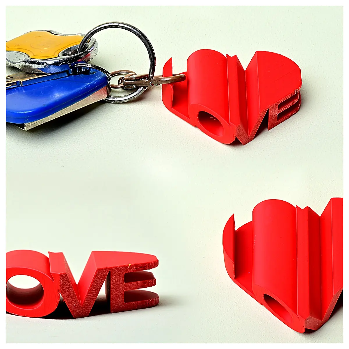 Shaped Visual Word Keychain Decoration Creative Ornament Desktop Display Love Gift Art Decoration Office Decor